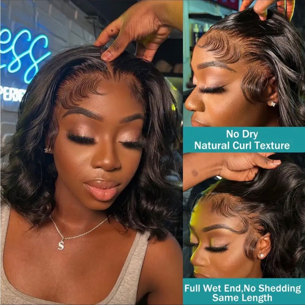 10 “5x1 Middle Part Body Wave Glueless Human Hair Wig